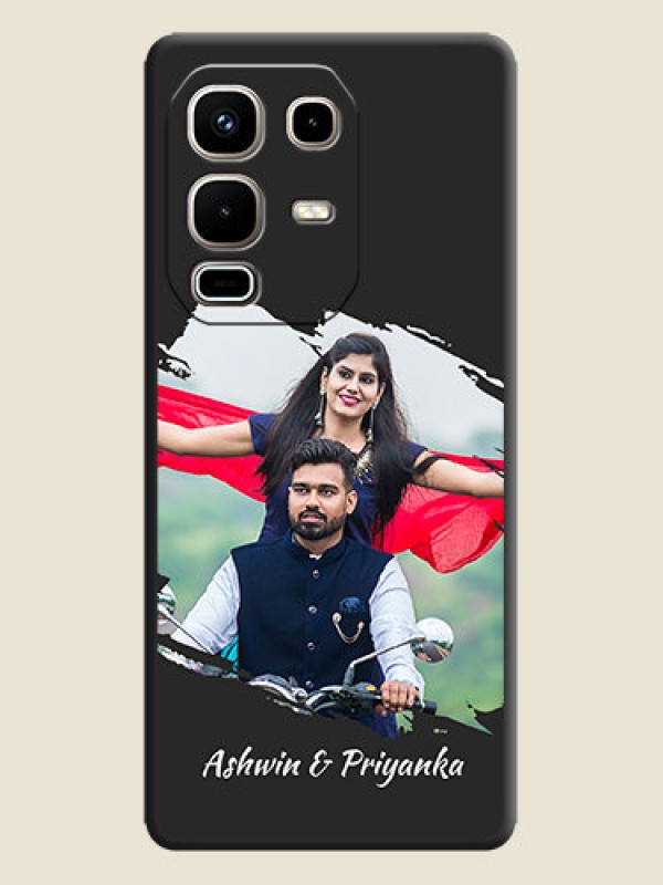 Custom Grunge Brush Strokes on Photo On Space Black Custom Soft Matte Mobile Back Cover - Infinix Note 50s 5G