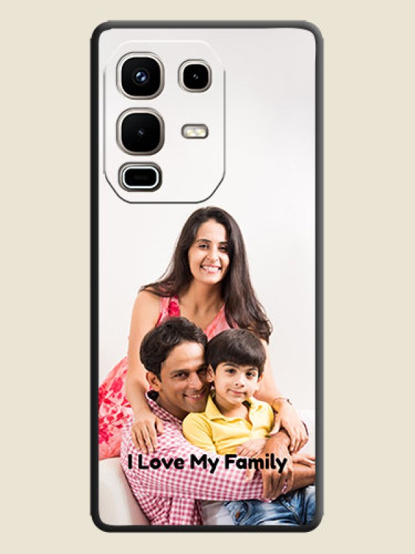 Custom Full Single Pic Upload With Text On Space Black Custom Soft Matte Mobile Back Cover - Infinix Note 50s 5G