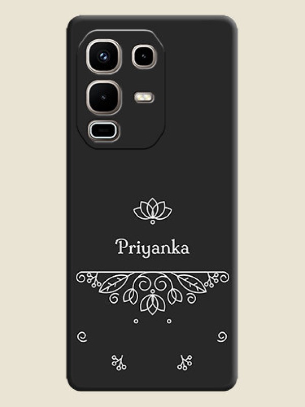 Custom Lotus Garden Custom Text On Space Black Custom Soft Matte Mobile Back Cover - Infinix Note 50s 5G