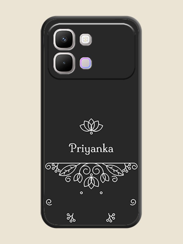Custom Lotus Garden Custom Text On Space Black Custom Soft Matte Mobile Back Cover - Infinix Note Edge 5G