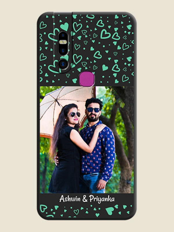 Custom Sea Green Indefinite Love Pattern - Photo on Space Black Soft Matte Mobile Cover - Infinix S5 Pro