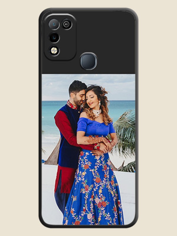 Custom Image Upload With Space Black Color On Custom Soft Matte Mobile Back Cover - Infinix Smart 5