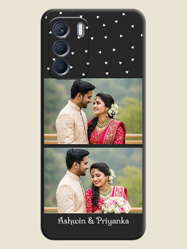 Custom Miniature Love Symbols with Name On Space Black Custom Soft Matte Mobile Back Cover - Infinix Zero 5G 2023