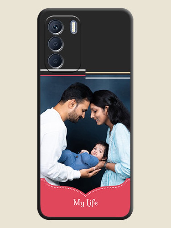 Custom Classic Plain Design with Name On Space Black Custom Soft Matte Mobile Back Cover - Infinix Zero 5G 2023