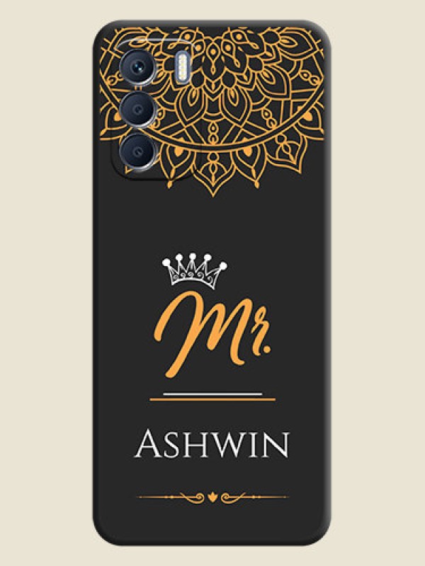 Custom Mr Name with Floral Design On Space Black Custom Soft Matte Mobile Back Cover - Infinix Zero 5G 2023