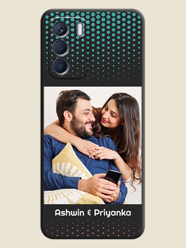 Custom Faded Dots with Grunge Photo Frame and Text On Space Black Custom Soft Matte Mobile Back Cover - Infinix Zero 5G 2023