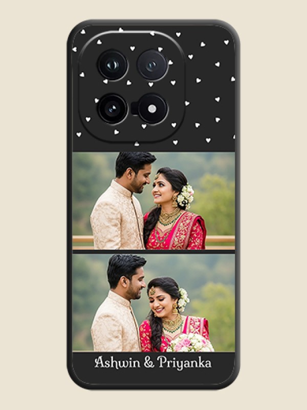 Custom Miniature Love Symbols with Name On Space Black Custom Soft Matte Mobile Back Cover - iQOO 15 5G