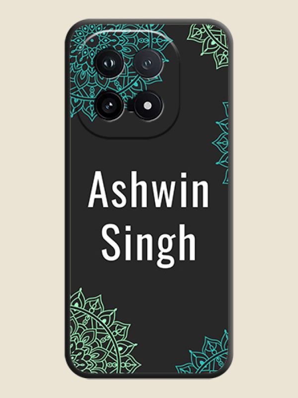 Custom Your Name with Floral Design On Space Black Custom Soft Matte Mobile Back Cover - iQOO 15 5G