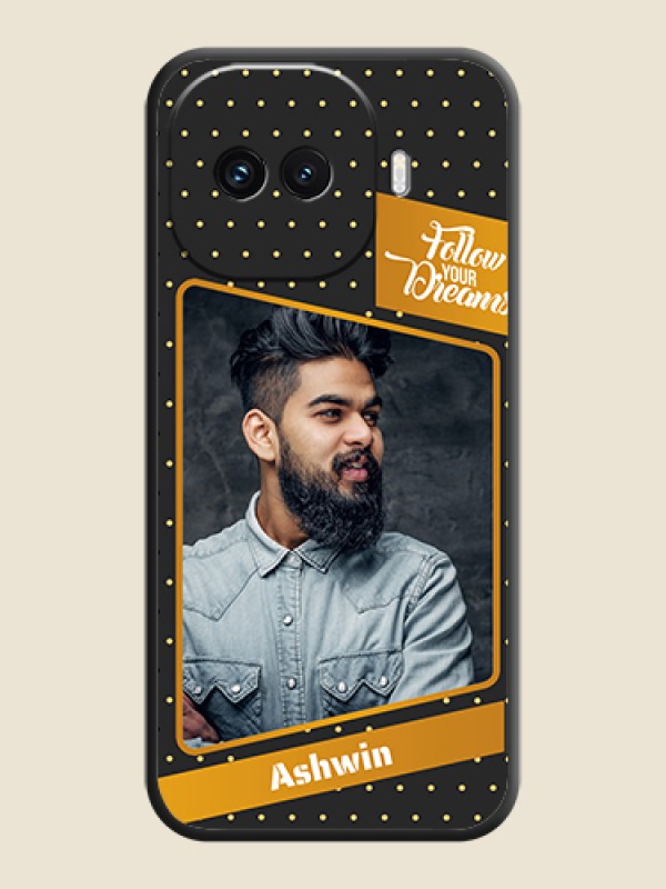 Custom Follow Your Dreams with White Dots On Space Black Custom Soft Matte Mobile Back Cover - iQOO 15R 5G