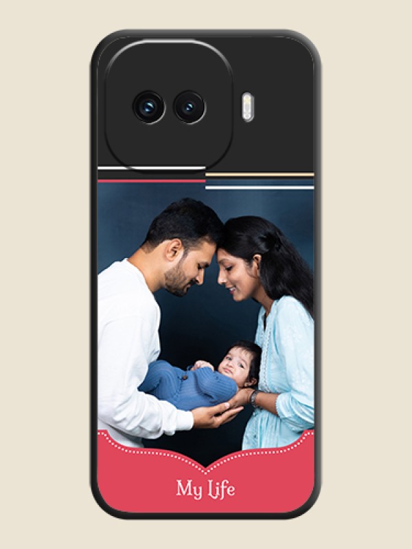 Custom Classic Plain Design with Name On Space Black Custom Soft Matte Mobile Back Cover - iQOO 15R 5G