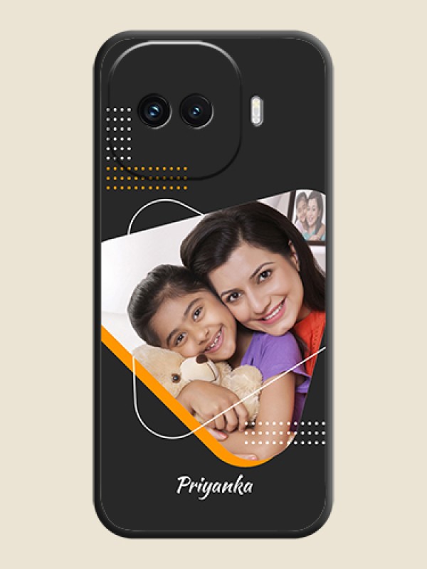 Custom Yellow Triangle on Photo On Space Black Custom Soft Matte Mobile Back Cover - iQOO 15R 5G