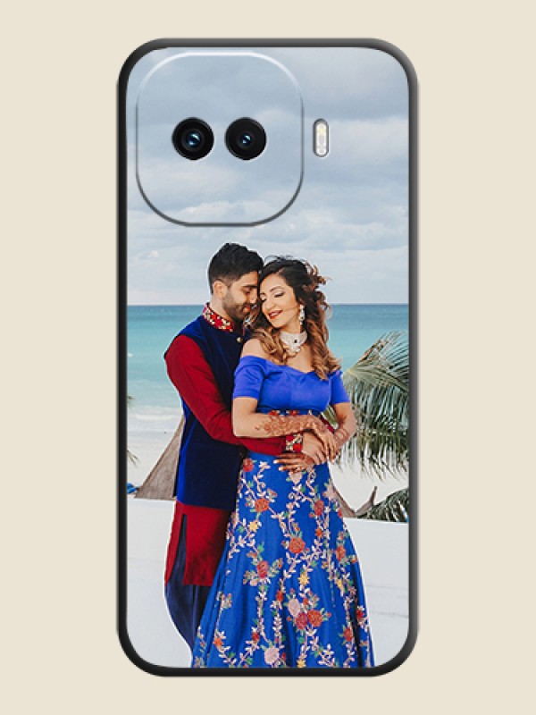 Custom Full Single Pic Upload On Space Black Custom Soft Matte Mobile Back Cover - iQOO 15R 5G