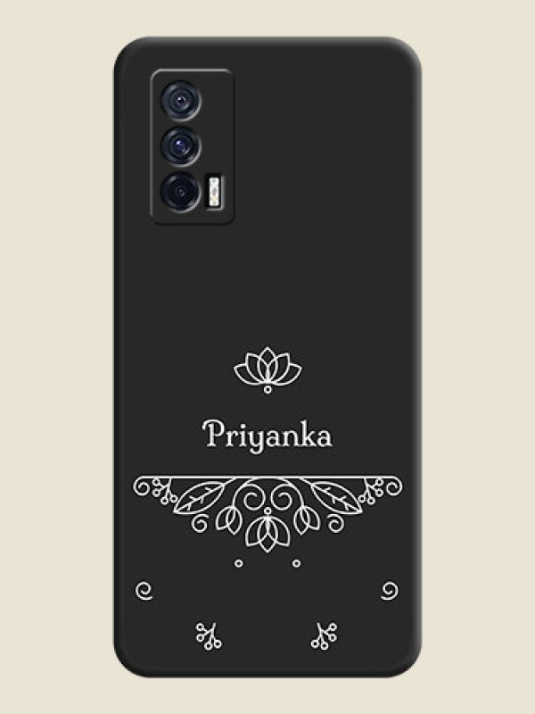 Custom Lotus Garden Custom Text On Space Black Personalized Soft Matte Phone Covers -Iqoo 7 5G