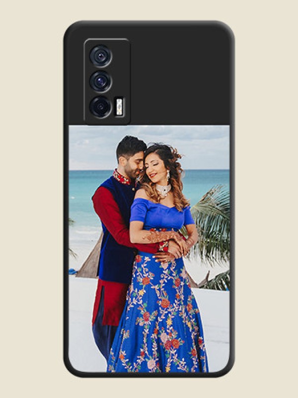 Custom Image Upload With Space Black Color On Custom Soft Matte Mobile Back Cover - Iqoo 7 5G