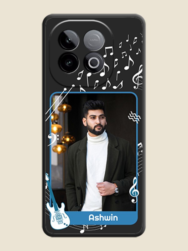 Custom Musical Theme Design with Text on Photo On Space Black Custom Soft Matte Mobile Back Cover - iQOO Neo 10 5G
