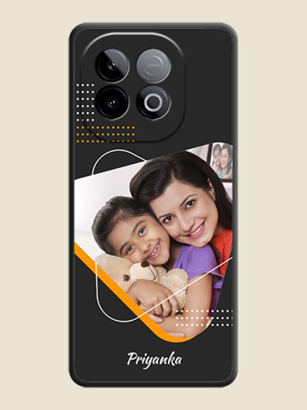 Custom Yellow Triangle on Photo On Space Black Custom Soft Matte Mobile Back Cover - iQOO Neo 10 5G