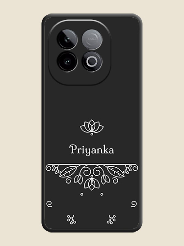 Custom Lotus Garden Custom Text On Space Black Custom Soft Matte Mobile Back Cover - iQOO Neo 10 5G