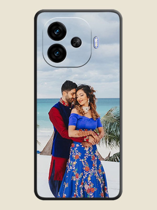 Custom Full Single Pic Upload On Space Black Custom Soft Matte Mobile Back Cover - iQOO Neo 10R 5G