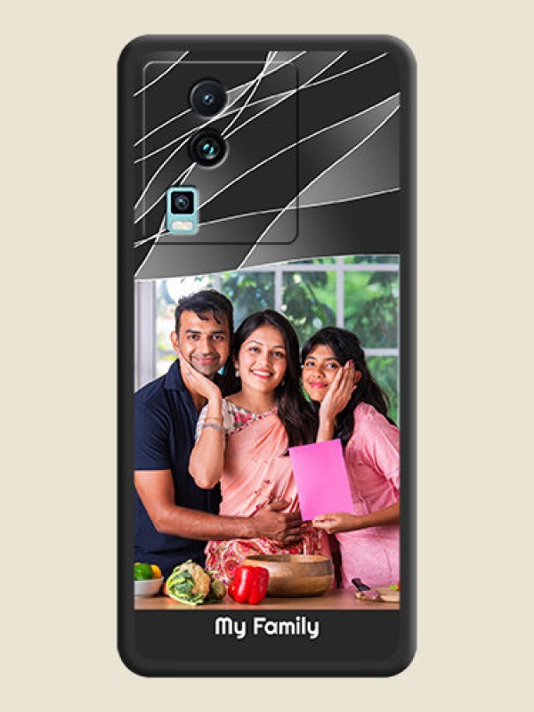 Custom Mixed Wave Lines on Photo on Space Black Soft Matte Mobile Cover - iQOO Neo 7 5G