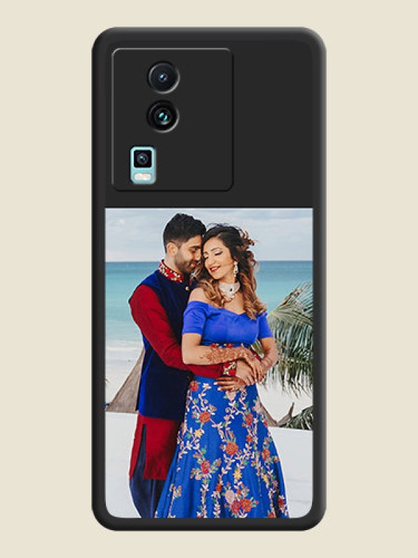 Custom Image Upload With Space Black Color On Custom Soft Matte Mobile Back Cover - Iqoo Neo 7 5G