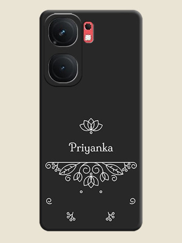 Custom Lotus Garden Custom Text On Space Black Personalized Soft Matte Phone Covers - iQOO Neo 9 Pro 5G