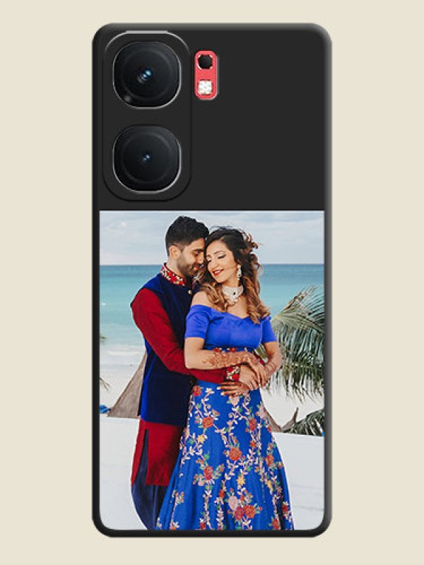 Custom Image Upload With Space Black Color On Custom Soft Matte Mobile Back Cover - Iqoo Neo 9 Pro 5G