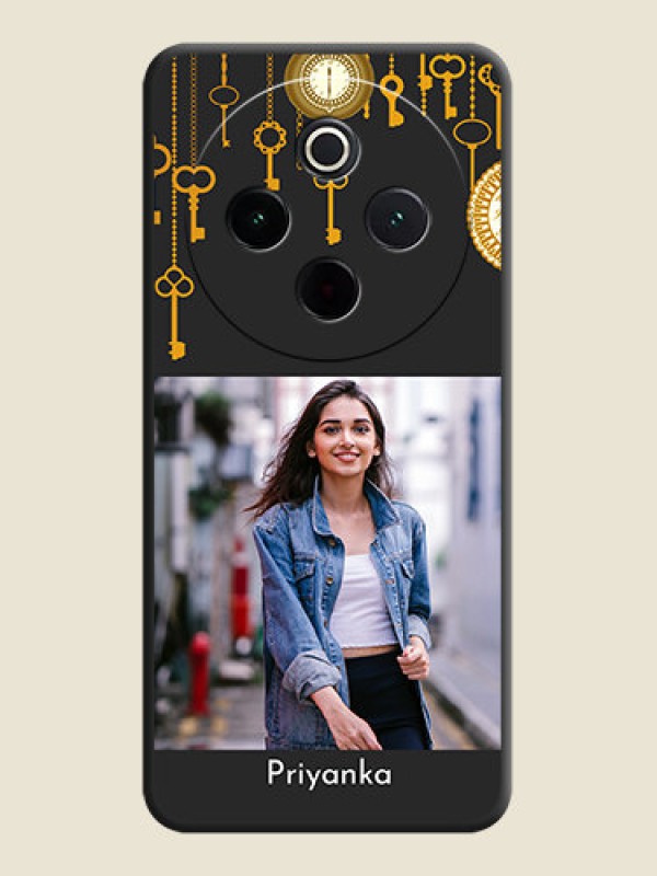 Custom Decorative Design with Text On Space Black Custom Soft Matte Mobile Back Cover - iQOO Z10 5G