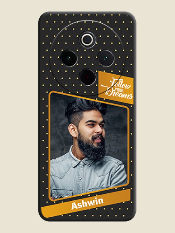 Custom Follow Your Dreams with White Dots On Space Black Custom Soft Matte Mobile Back Cover - iQOO Z10 5G