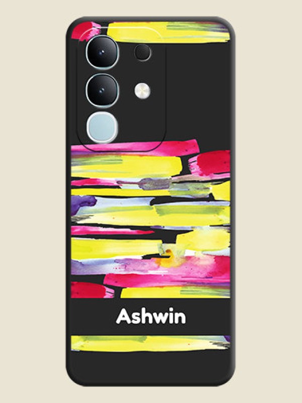 Custom Brush Coloured On Space Black Custom Soft Matte Mobile Back Cover - iQOO Z10x 5G