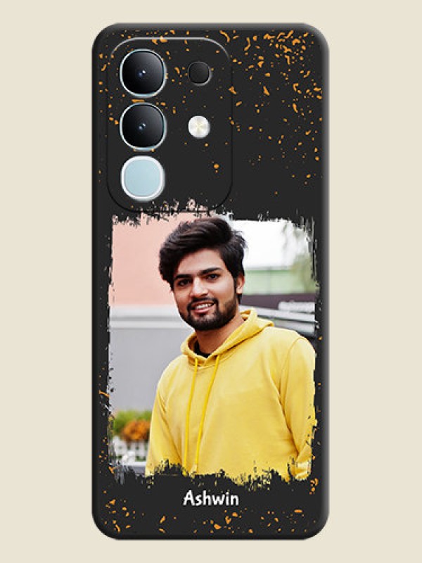 Custom Spray Free Design on Photo On Space Black Custom Soft Matte Mobile Back Cover - iQOO Z10x 5G