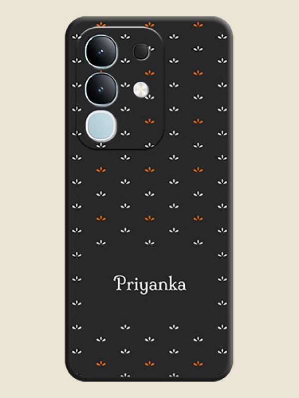 Custom Simple Pattern With Custom Text On Space Black Custom Soft Matte Mobile Back Cover - iQOO Z10x 5G