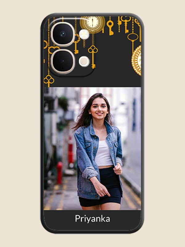 Custom Decorative Design with Text On Space Black Custom Soft Matte Mobile Back Cover - iQOO Z11X 5G