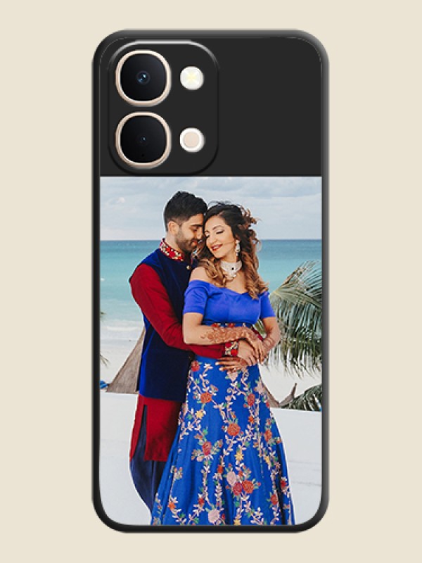 Custom Image Upload With Space Black Color On Custom Soft Matte Mobile Back Cover - iQOO Z11X 5G