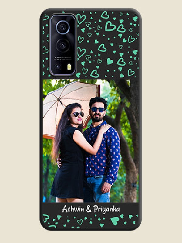 Custom Sea Green Indefinite Love Pattern on Photo on Space Black Soft Matte Mobile Cover - iQOO Z3 5G