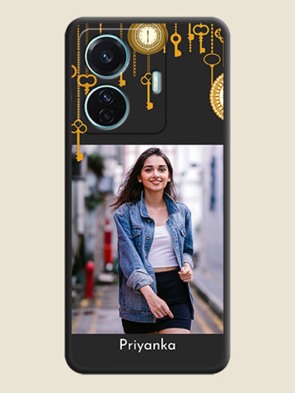 Custom Decorative Design with Text on Space Black Custom Soft Matte Back Cover - iQOO Z6 Pro 5G