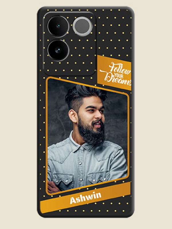 Custom Follow Your Dreams with White Dots on Space Black Custom Soft Matte Phone Cases - iQOO Z7 Pro 5G