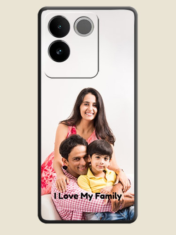 Custom Full Single Pic Upload With Text On Space Black Personalized Soft Matte Phone Covers - iQOO Z7 Pro 5G