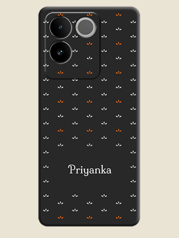 Custom Simple Pattern With Custom Text On Space Black Personalized Soft Matte Phone Covers - iQOO Z7 Pro 5G