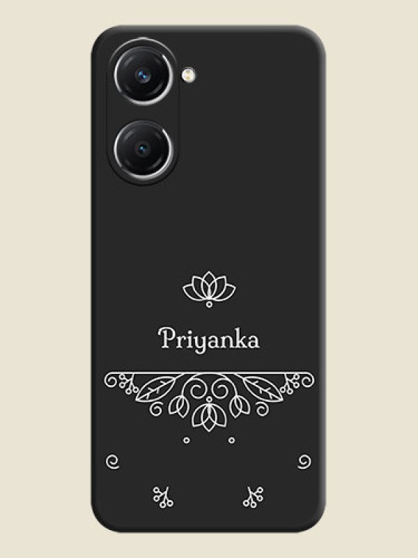 Custom Lotus Garden Custom Text On Space Black Custom Soft Matte Mobile Back Cover - iQOO Z9 Lite 5G