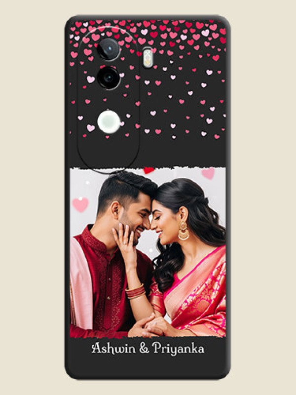 Custom Fall in Love with Your Partner on Photo On Space Black Custom Soft Matte Mobile Back Cover - iQOO Z9s 5G