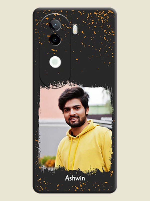 Custom Spray Free Design on Photo On Space Black Custom Soft Matte Mobile Back Cover - iQOO Z9s 5G