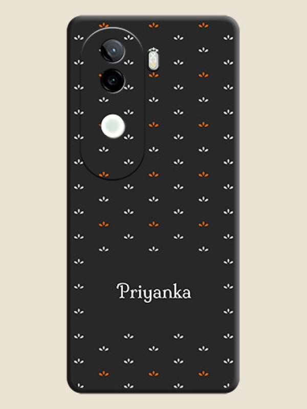 Custom Simple Pattern With Custom Text On Space Black Custom Soft Matte Mobile Back Cover - iQOO Z9s 5G