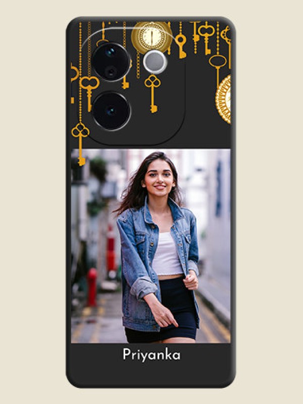 Custom Decorative Design with Text On Space Black Custom Soft Matte Mobile Back Cover - iQOO Z9s Pro 5G