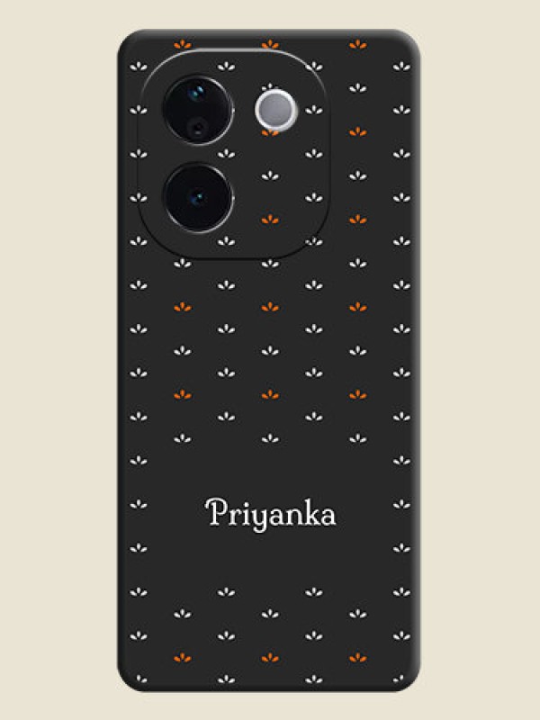 Custom Simple Pattern With Custom Text On Space Black Custom Soft Matte Mobile Back Cover - iQOO Z9s Pro 5G