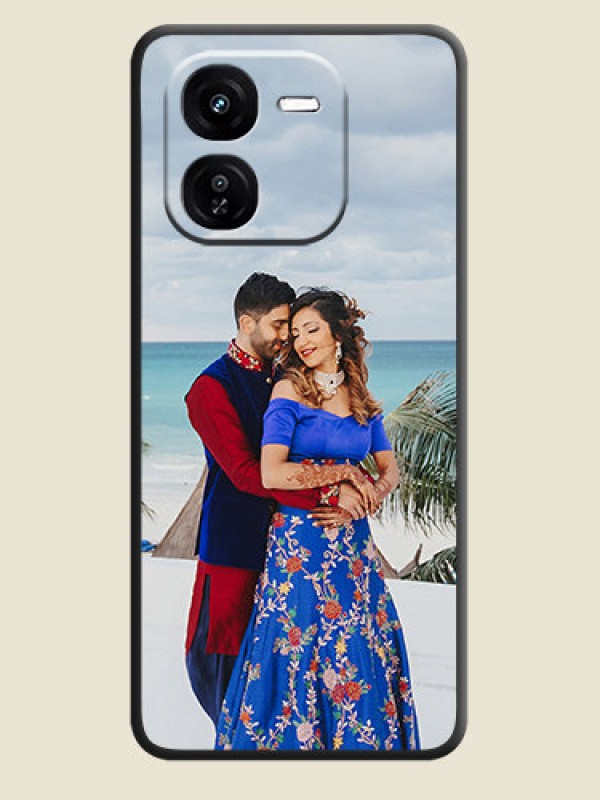 Custom Full Single Pic Upload On Space Black Custom Soft Matte Mobile Back Cover - iQOO Z9X 5G