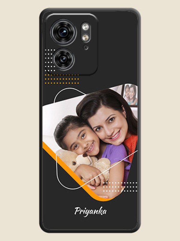 Custom Yellow Triangle - Photo on Space Black Soft Matte Phone Cover - Edge 40