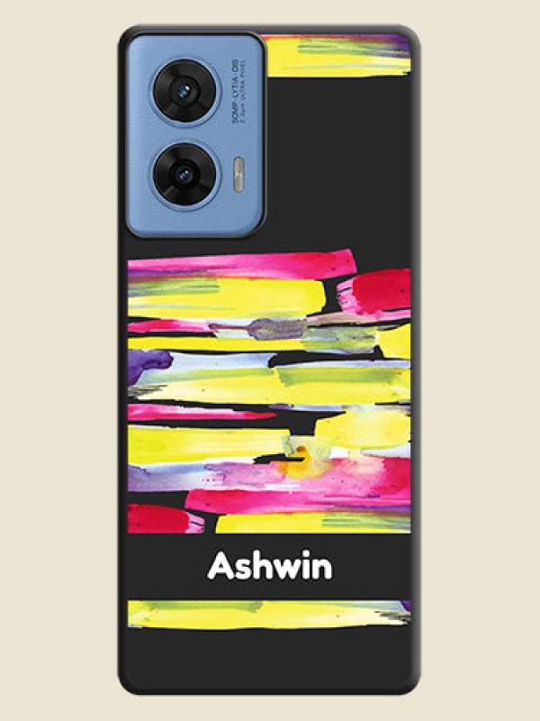 Custom Brush Coloured On Space Black Custom Soft Matte Mobile Back Cover - Motorola Edge 50 Fusion 5G