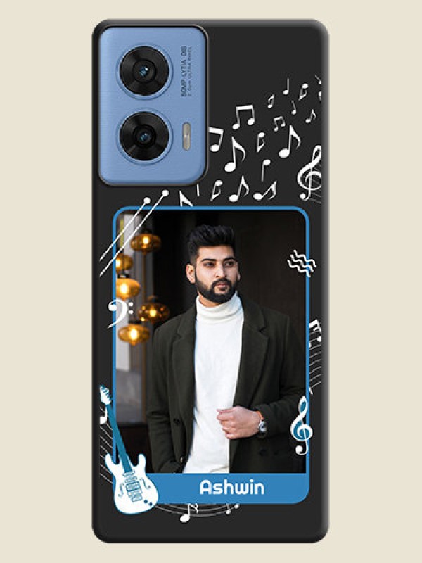 Custom Musical Theme Design with Text on Photo On Space Black Custom Soft Matte Mobile Back Cover - Motorola Edge 50 Fusion 5G
