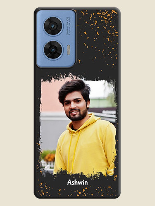 Custom Spray Free Design on Photo On Space Black Custom Soft Matte Mobile Back Cover - Motorola Edge 50 Fusion 5G