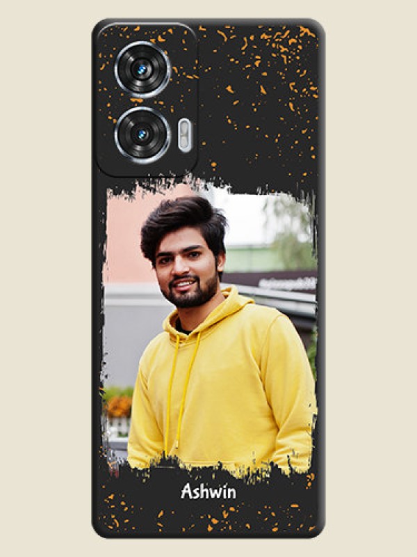 Custom Spray Free Design on Photo On Space Black Custom Soft Matte Mobile Back Cover - Motorola Edge 50 Fusion